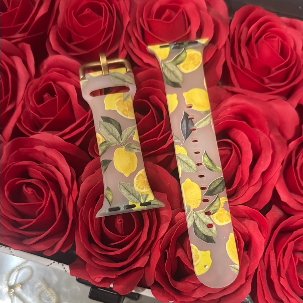 Lemon Print Watch Band